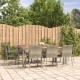 9-részes szürke polyrattan kerti ülőgarnitúra párnákkal