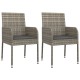 3 részes szürke polyrattan kerti étkezőgarnitúra párnával 3 részes szürke polyrattan kerti étkezőgarnitúra párnával