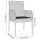 3 részes szürke polyrattan kerti étkezőgarnitúra párnával 3 részes szürke polyrattan kerti étkezőgarnitúra párnával