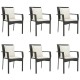 7 részes fekete polyrattan kerti ülőgarnitúra párnákkal 7 részes fekete polyrattan kerti ülőgarnitúra párnákkal