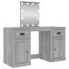 Szürke sonoma színű fésülködőasztal led-del 130x50x132,5 cm