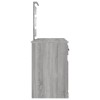 Szürke sonoma színű fésülködőasztal led-del 130x50x132,5 cm