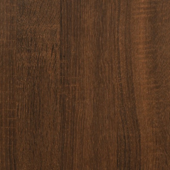 2 db barna tölgy színű szerelt fa tálalóasztal 60 x 35 x 70 cm
