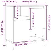 3 db betonszürke szerelt fa tálalószekrény 60 x 35 x 70 cm 3 db betonszürke szerelt fa tálalószekrény 60 x 35 x 70 cm