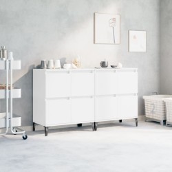 2 db fehér szerelt fa tálalószekrény 60 x 35 x 70 cm