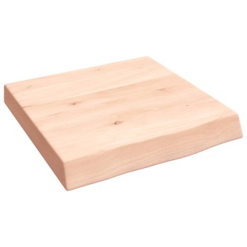 Kezeletlen tömör fa fürdőszobai pult 40x40x(2-6) cm