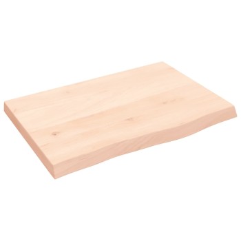 Kezeletlen tömör fa fürdőszobai pult 60x40x(2-4) cm