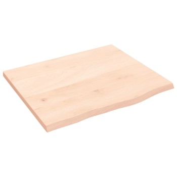 Kezeletlen tömör fa fürdőszobai pult 60x50x2 cm