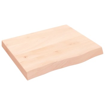 Kezeletlen tömör fa fürdőszobai pult 60x50x(2-6) cm