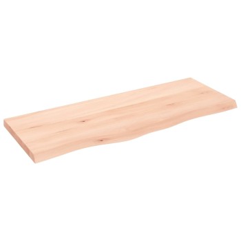 Kezeletlen tömör fa fürdőszobai pult 100x40x(2-4) cm