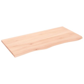 Kezeletlen tömör fa fürdőszobai pult 100 x 50 x 2 cm
