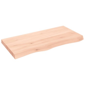 Kezeletlen tömör fa fürdőszobai pult 100x50x(2-6) cm