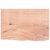 Világosbarna kezelt tömör tölgyfa asztallap 60x40x2 cm
