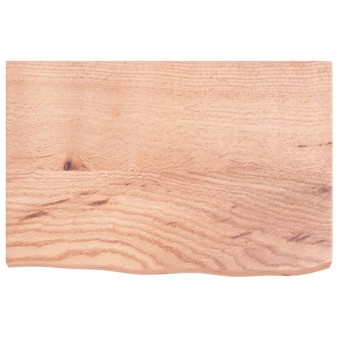Világosbarna kezelt tömör tölgyfa asztallap 60x40x(2-4) cm