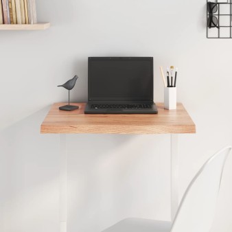 Világosbarna kezelt tömör tölgyfa asztallap 60x40x(2-4) cm