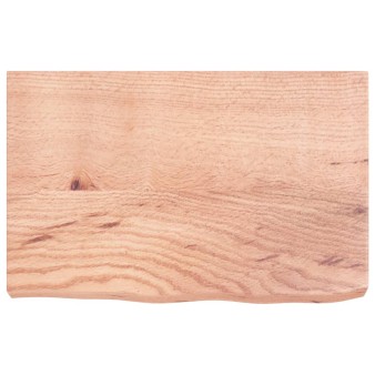Világosbarna kezelt tömör tölgyfa asztallap 60x40x(2-6) cm