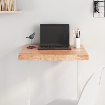 Világosbarna kezelt tömör tölgyfa asztallap 60x40x(2-6) cm