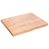 Világosbarna kezelt tömör tölgyfa asztallap 60x50x(2-4) cm