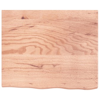 Világosbarna kezelt tömör tölgyfa asztallap 60x50x(2-4) cm