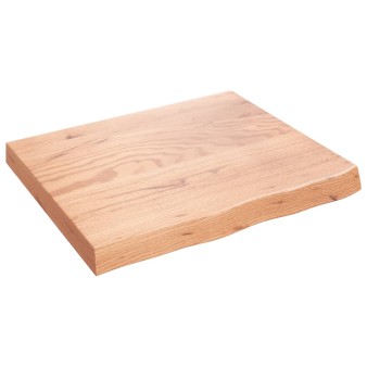 Világosbarna kezelt tömör tölgyfa asztallap 60x50x(2-6) cm