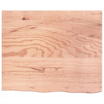 Világosbarna kezelt tömör tölgyfa asztallap 60x50x(2-6) cm