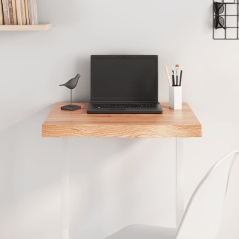 Világosbarna kezelt tömör tölgyfa asztallap 60x50x(2-6) cm