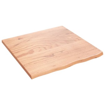 Világosbarna kezelt tömör tölgyfa asztallap 60x60x2 cm
