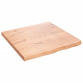 Világosbarna kezelt tömör tölgyfa asztallap 60x60x(2-4) cm