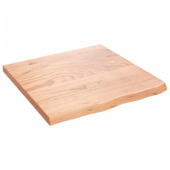 Világosbarna kezelt tömör tölgyfa asztallap 60x60x(2-4) cm