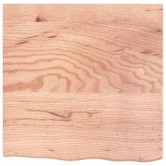 Világosbarna kezelt tömör tölgyfa asztallap 60x60x(2-4) cm