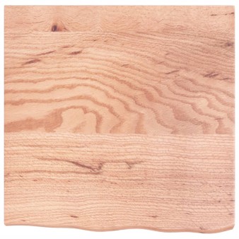 Világosbarna kezelt tömör tölgyfa asztallap 60x60x(2-4) cm