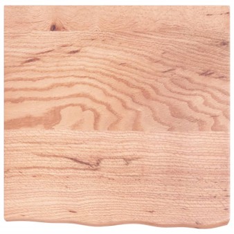 Világosbarna kezelt tömör tölgyfa asztallap 60x60x(2-6) cm