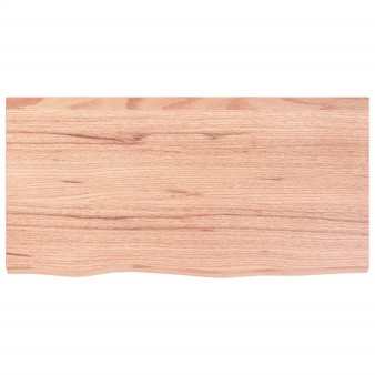 Világosbarna kezelt tömör tölgyfa asztallap 80x40x(2-4) cm
