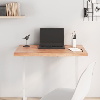Világosbarna kezelt tömör tölgyfa asztallap 80x40x(2-4) cm