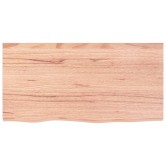 Világosbarna kezelt tömör tölgyfa asztallap 80x40x(2-6) cm
