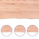 Világosbarna kezelt tömör tölgyfa asztallap 80x40x(2-6) cm