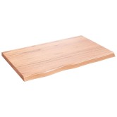 Világosbarna kezelt tömör tölgyfa asztallap 80x50x(2-4) cm