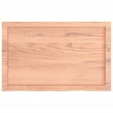 Világosbarna kezelt tömör tölgyfa asztallap 80x50x(2-4) cm
