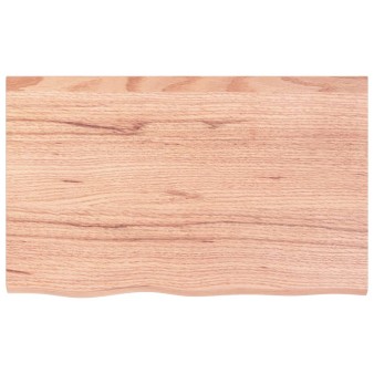 Világosbarna kezelt tömör tölgyfa asztallap 80x50x(2-6) cm