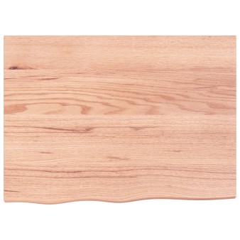 Világosbarna kezelt tömör tölgyfa asztallap 80x60x(2-6) cm