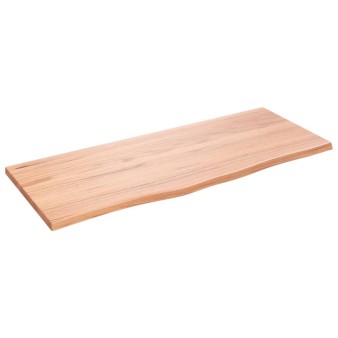 Világosbarna kezelt tömör tölgyfa asztallap 100 x 40 x 2 cm