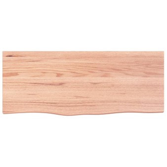 Világosbarna kezelt tömör tölgyfa asztallap 100 x 40 x 2 cm