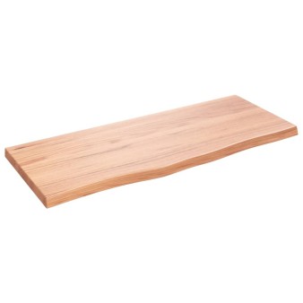 Világosbarna kezelt tömör tölgyfa asztallap 100x40x(2-4) cm