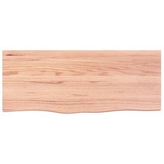 Világosbarna kezelt tömör tölgyfa asztallap 100x40x(2-4) cm