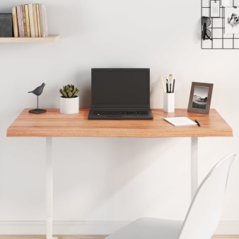 Világosbarna kezelt tömör tölgyfa asztallap 100x40x(2-4) cm