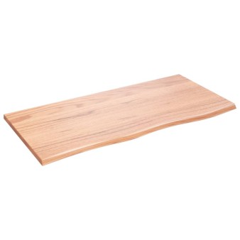 Világosbarna kezelt tömör tölgyfa asztallap 100 x 50 x 2 cm