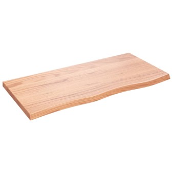 Világosbarna kezelt tömör tölgyfa asztallap 100x50x(2-4) cm