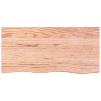 Világosbarna kezelt tömör tölgyfa asztallap 100x50x(2-4) cm