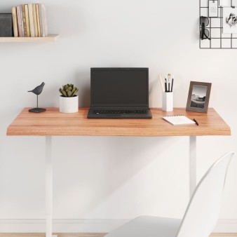 Világosbarna kezelt tömör tölgyfa asztallap 100x50x(2-4) cm