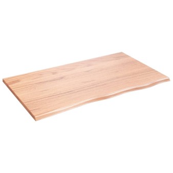 Világosbarna kezelt tömör tölgyfa asztallap 100 x 60 x 2 cm